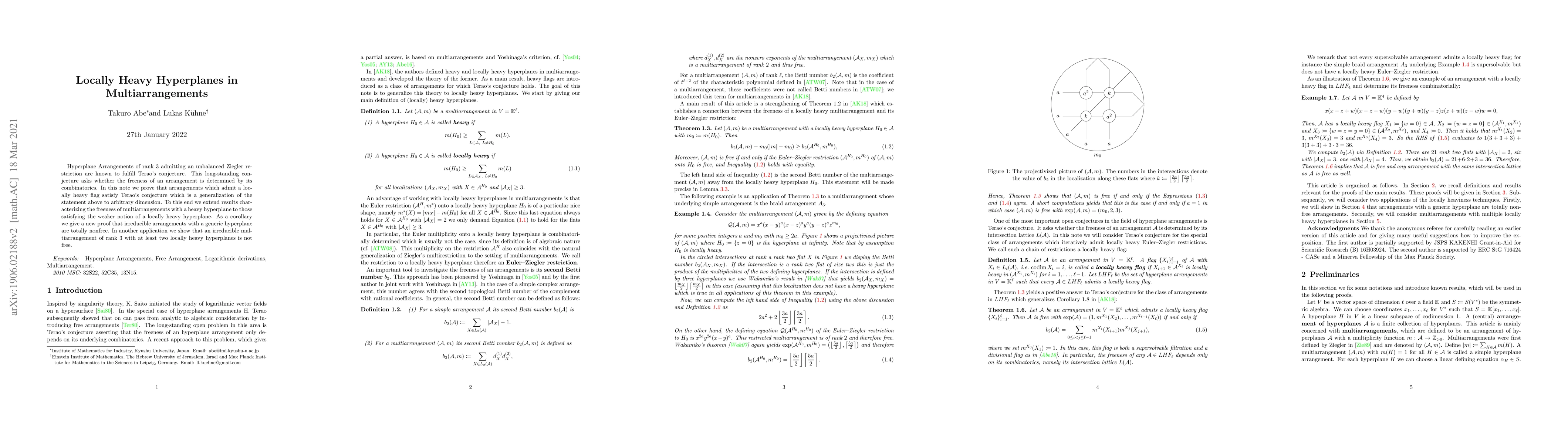 Thumbnail for Locally Heavy Hyperplanes in Multiarrangements