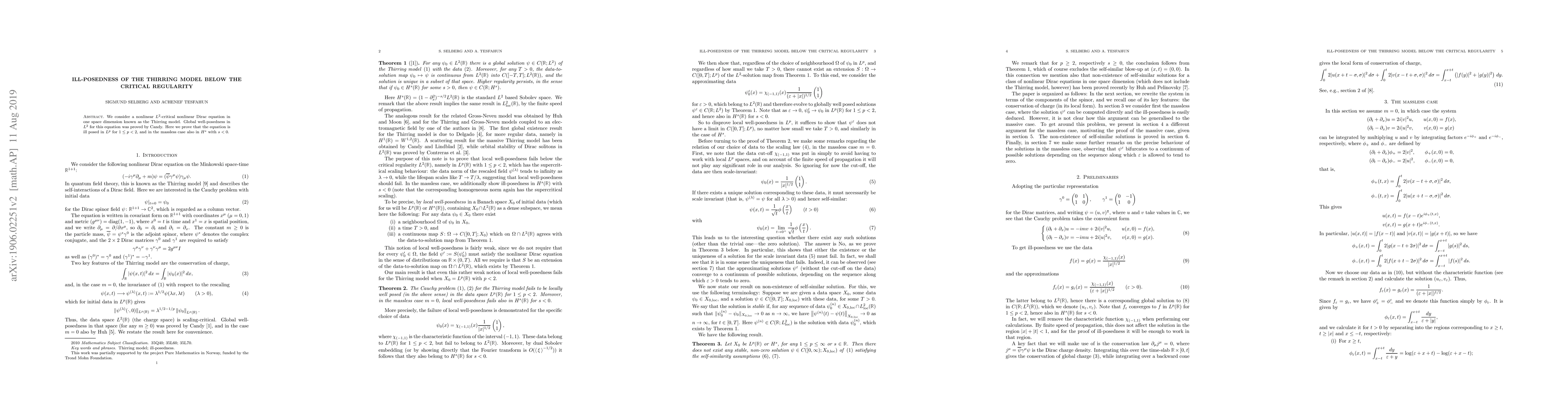 Thumbnail for Ill-posedness of the Thirring model below the critical regularity