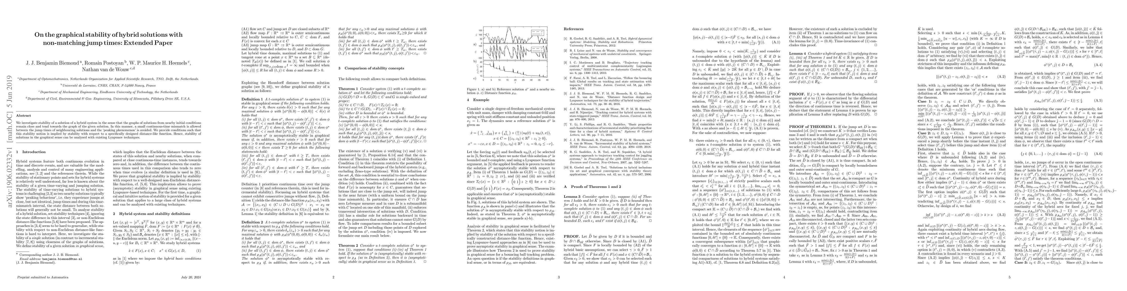 Thumbnail for On the graphical stability of hybrid solutions with non-matching jump
  times: Extended Paper