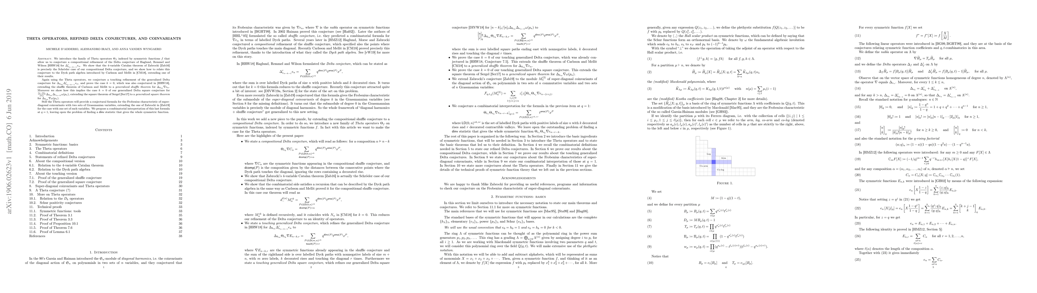 Thumbnail for Theta operators, refined Delta conjectures, and coinvariants