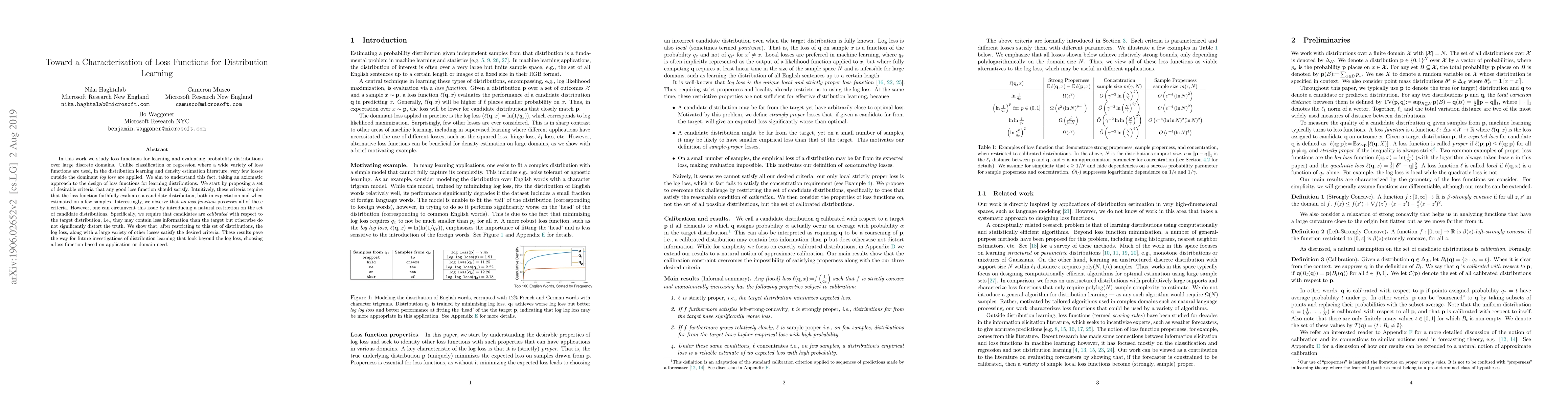 Thumbnail for Toward a Characterization of Loss Functions for Distribution Learning