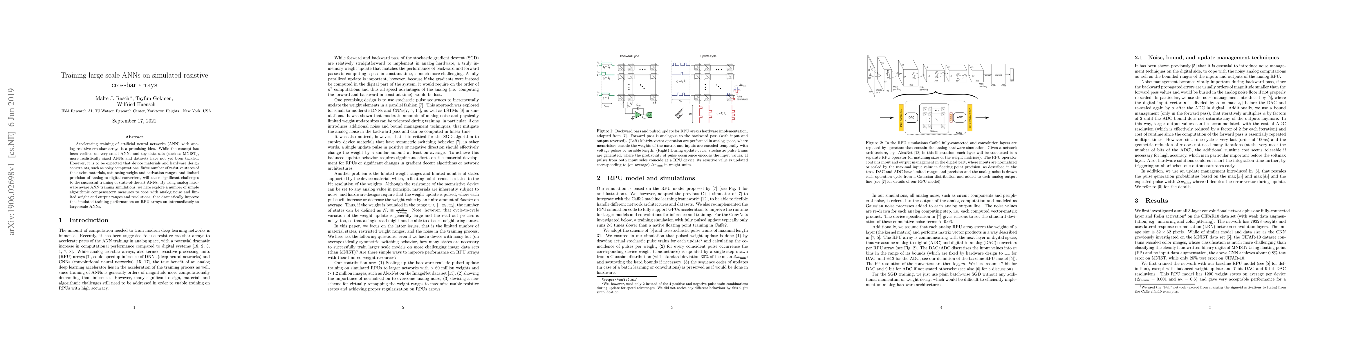 Thumbnail for Training large-scale ANNs on simulated resistive crossbar arrays