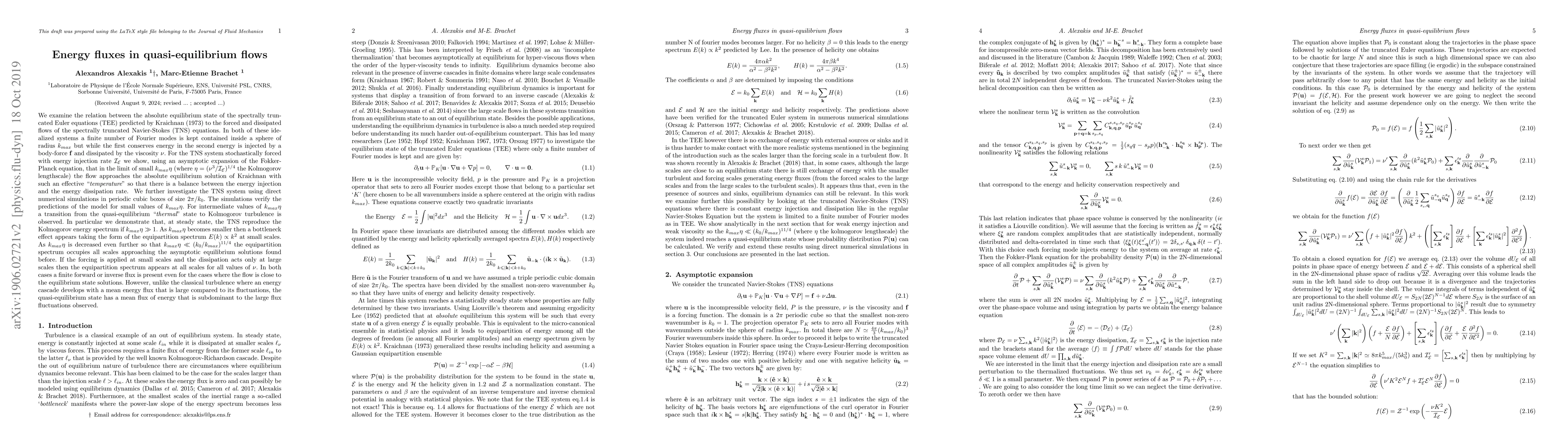 Thumbnail for Energy fluxes in quasi-equilibrium flows