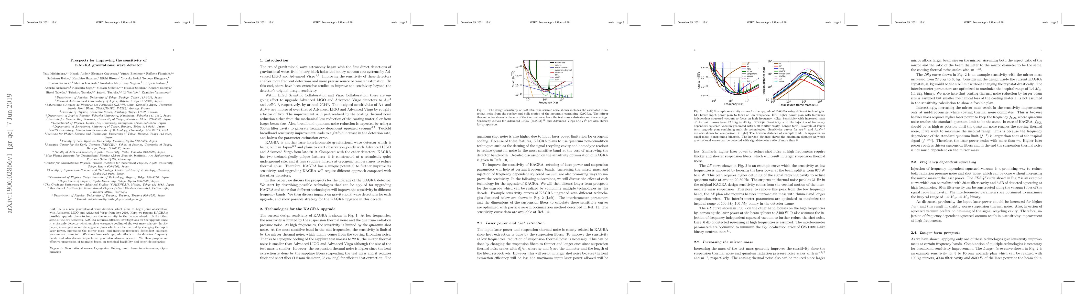 Thumbnail for Prospects for improving the sensitivity of KAGRA gravitational wave
  detector