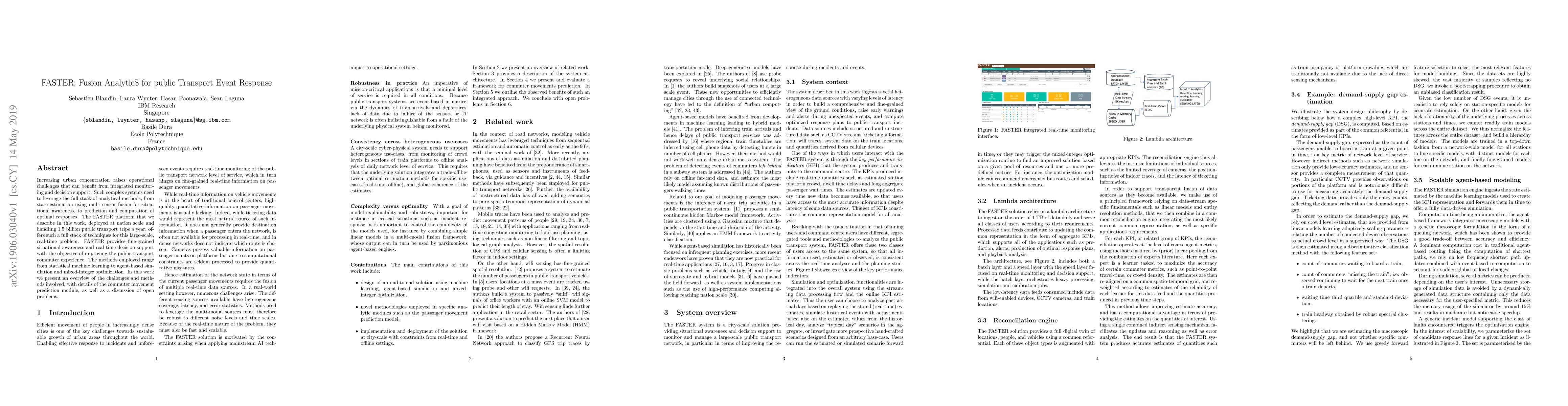 Thumbnail for FASTER: Fusion AnalyticS for public Transport Event Response