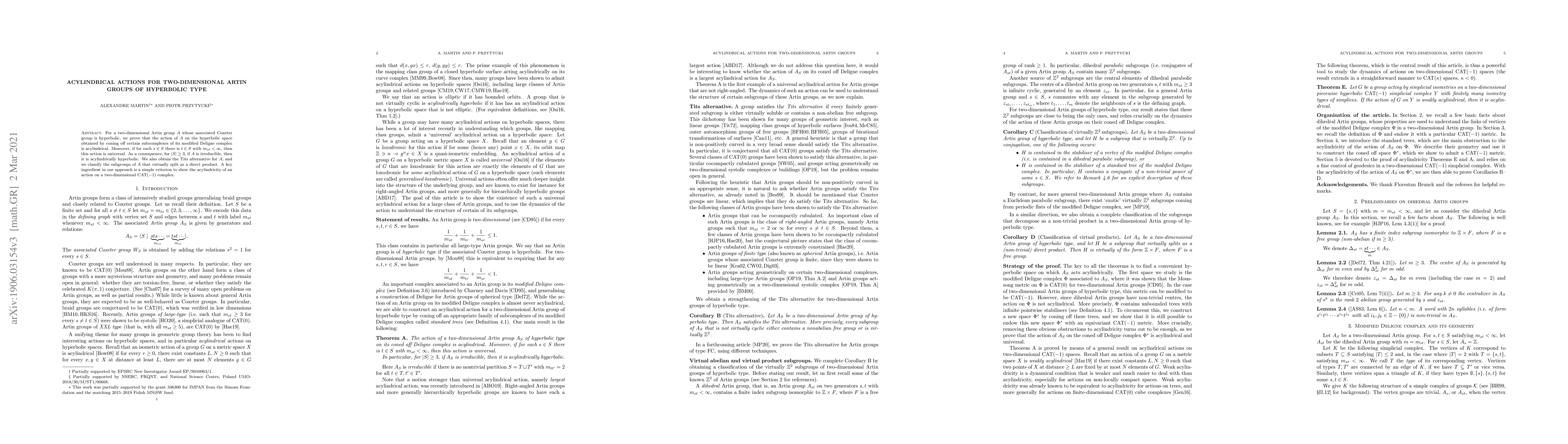 Thumbnail for Acylindrical actions for two-dimensional Artin groups of hyperbolic type