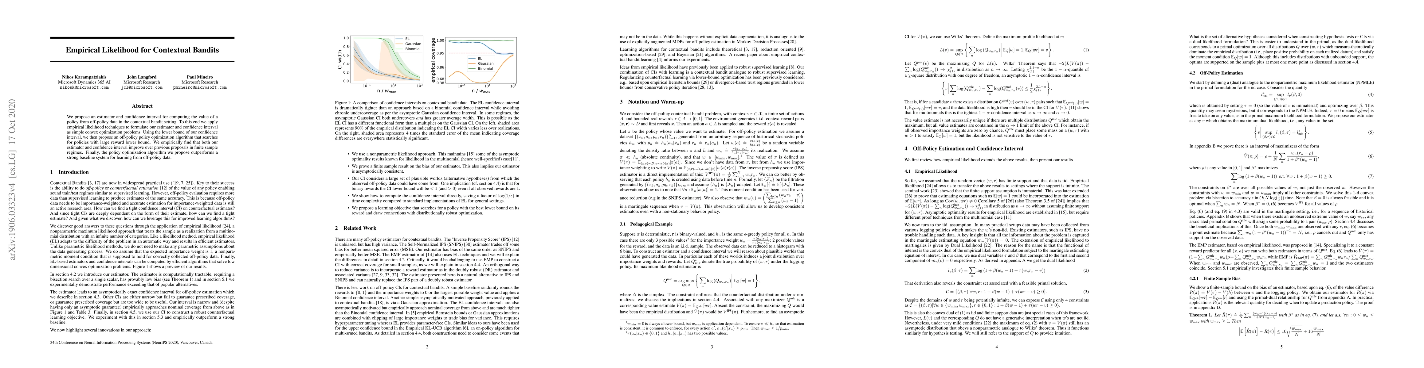 Thumbnail for Empirical Likelihood for Contextual Bandits