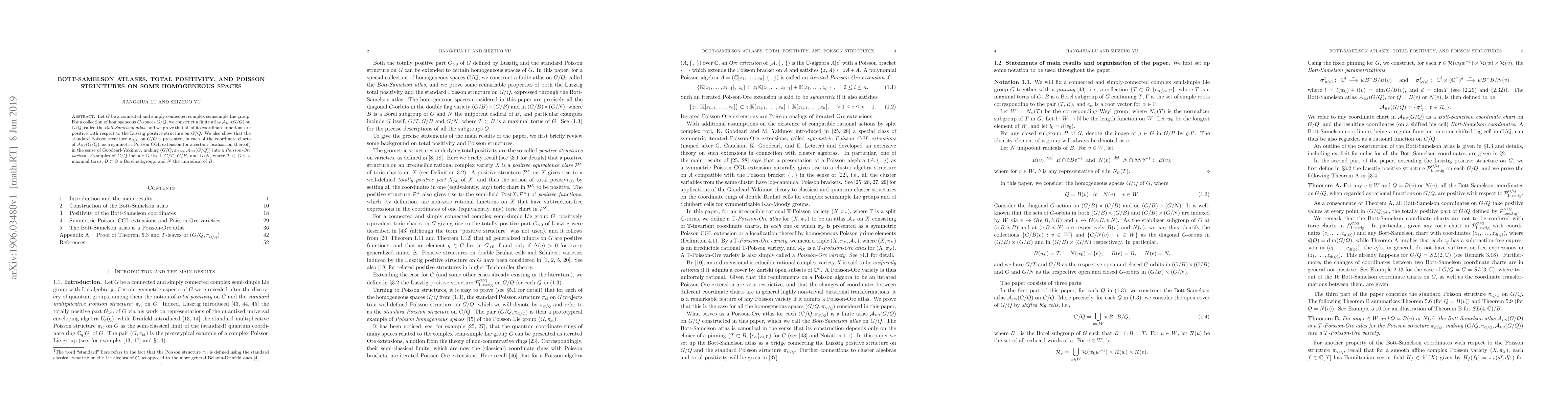 Thumbnail for Bott-Samelson atlases, total positivity, and Poisson structures on some
  homogeneous spaces