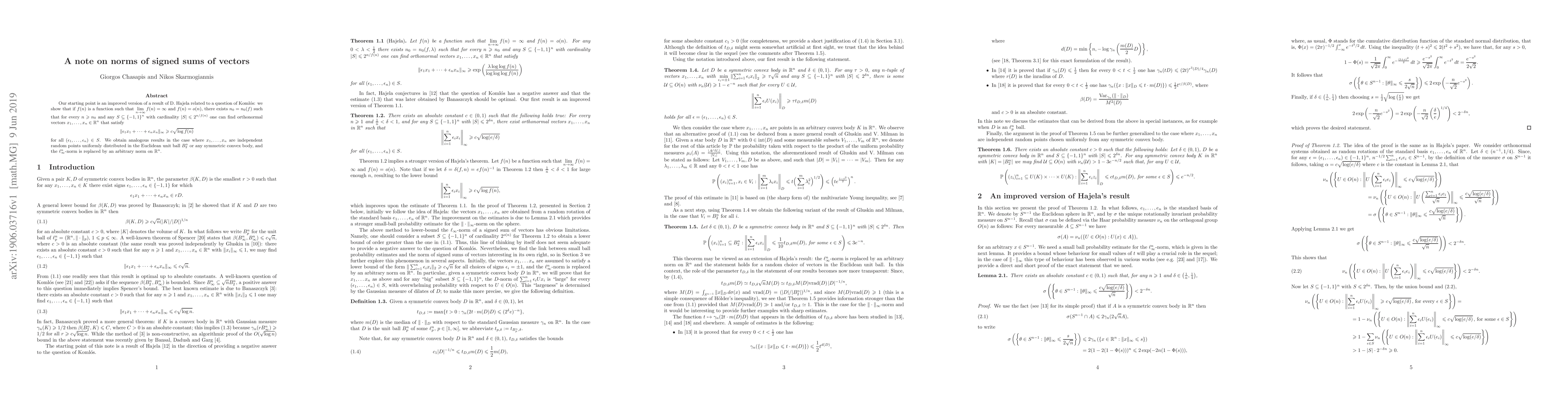 Thumbnail for A note on norms of signed sums of vectors