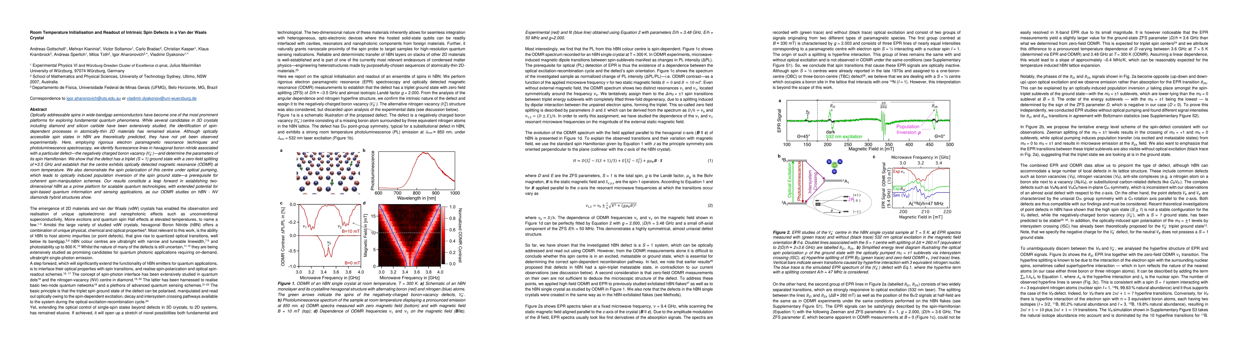 Thumbnail for Room Temperature Initialisation and Readout of Intrinsic Spin Defects in
  a Van der Waals Crystal