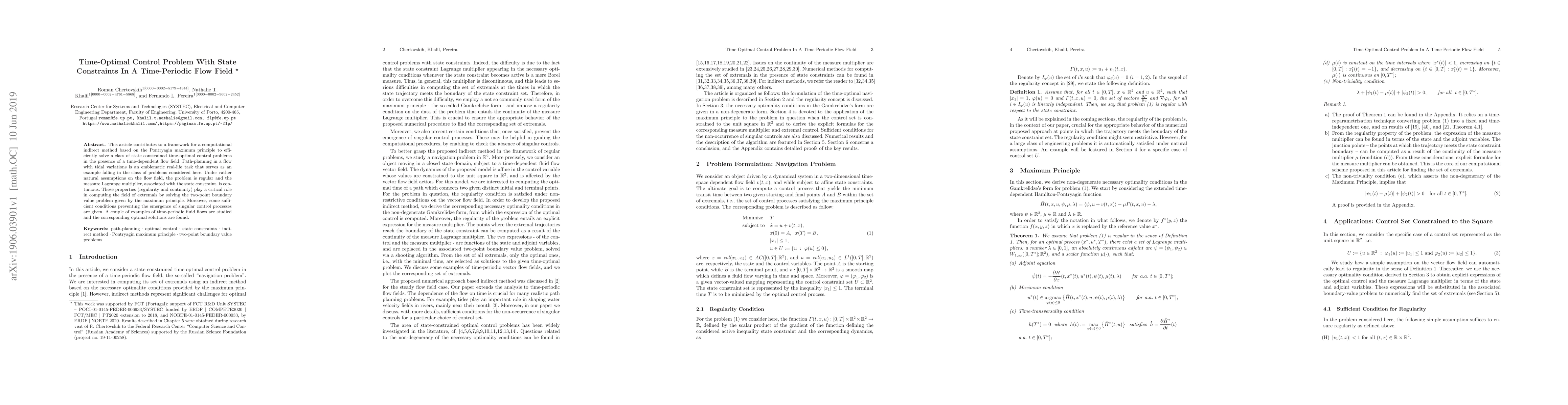 Thumbnail for Time-Optimal Control Problem With State Constraints In A Time-Periodic
  Flow Field