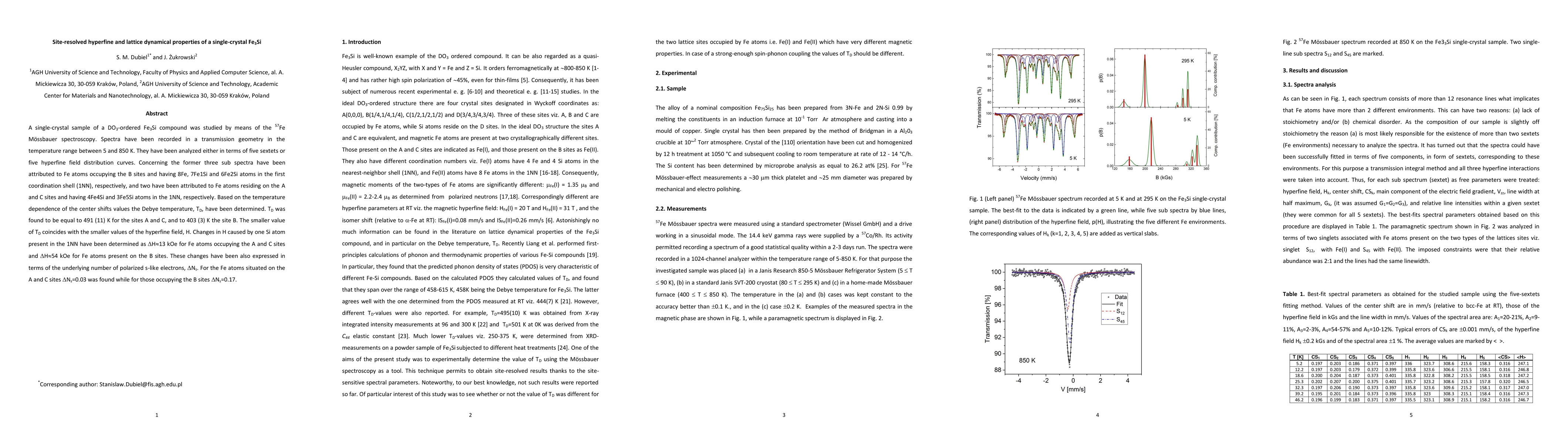Thumbnail for Site-resolved hyperfine and lattice dynamical properties of a
  single-crystal Fe3Si
