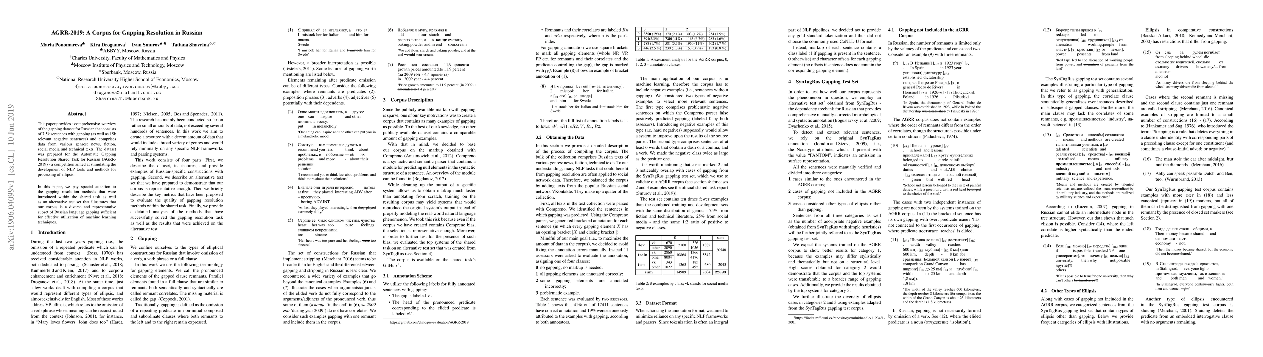 Thumbnail for AGRR-2019: A Corpus for Gapping Resolution in Russian