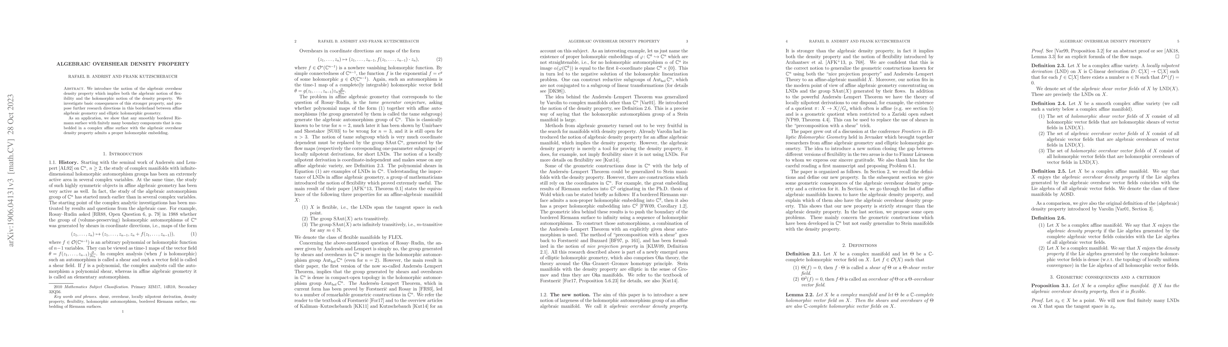Thumbnail for Algebraic Overshear Density Property