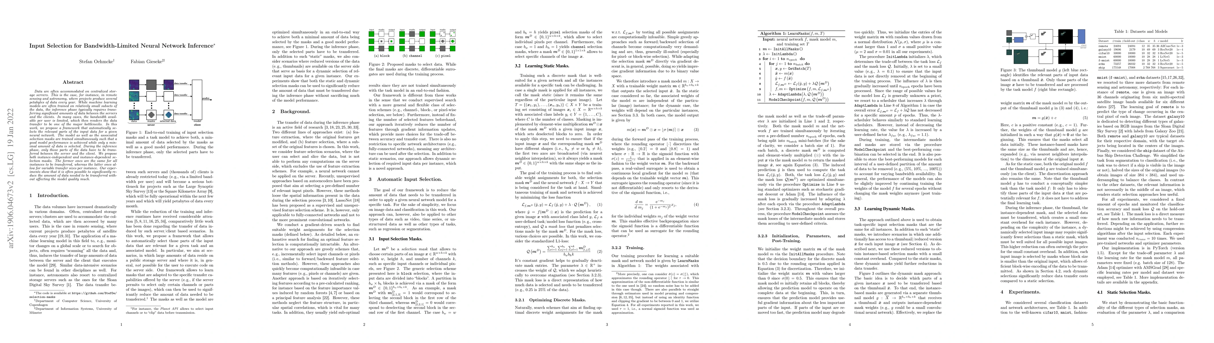 Thumbnail for Input Selection for Bandwidth-Limited Neural Network Inference