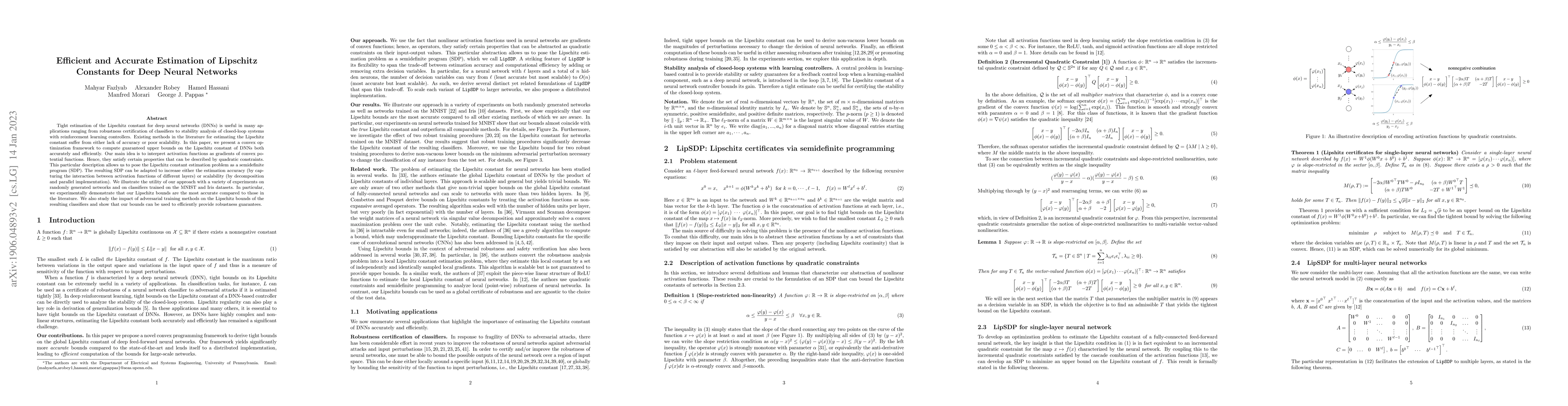 Thumbnail for Efficient and Accurate Estimation of Lipschitz Constants for Deep Neural
  Networks