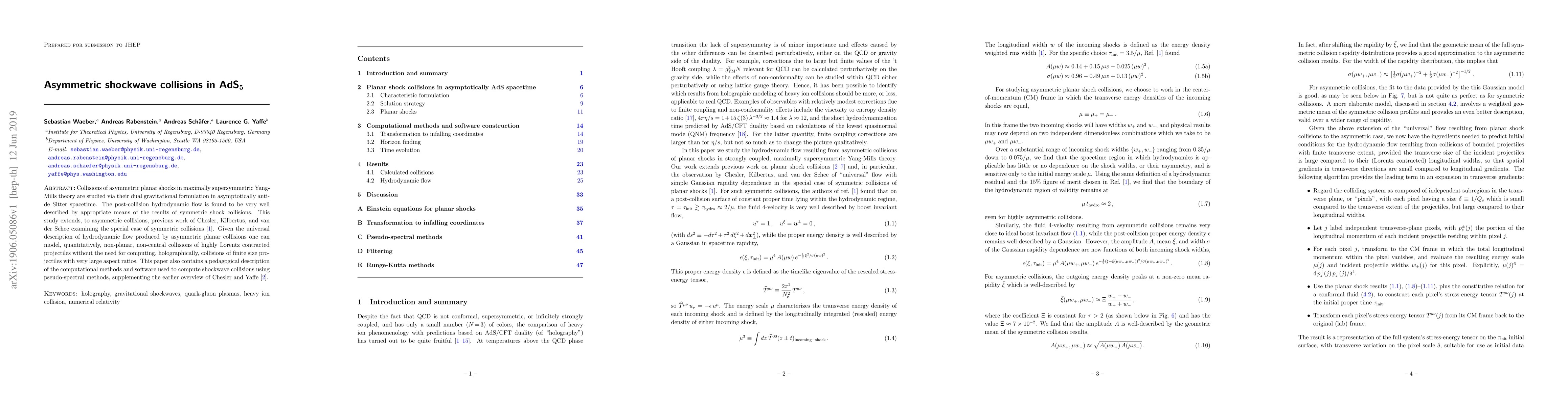 Thumbnail for Asymmetric shockwave collisions in $\text{AdS}_{5}$