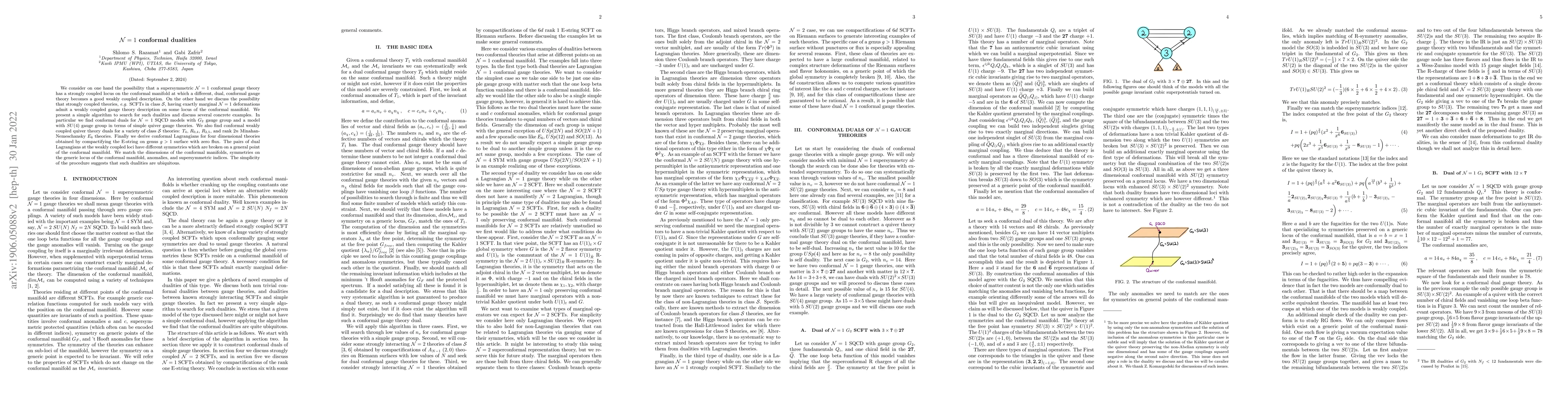 Thumbnail for N=1 conformal dualities