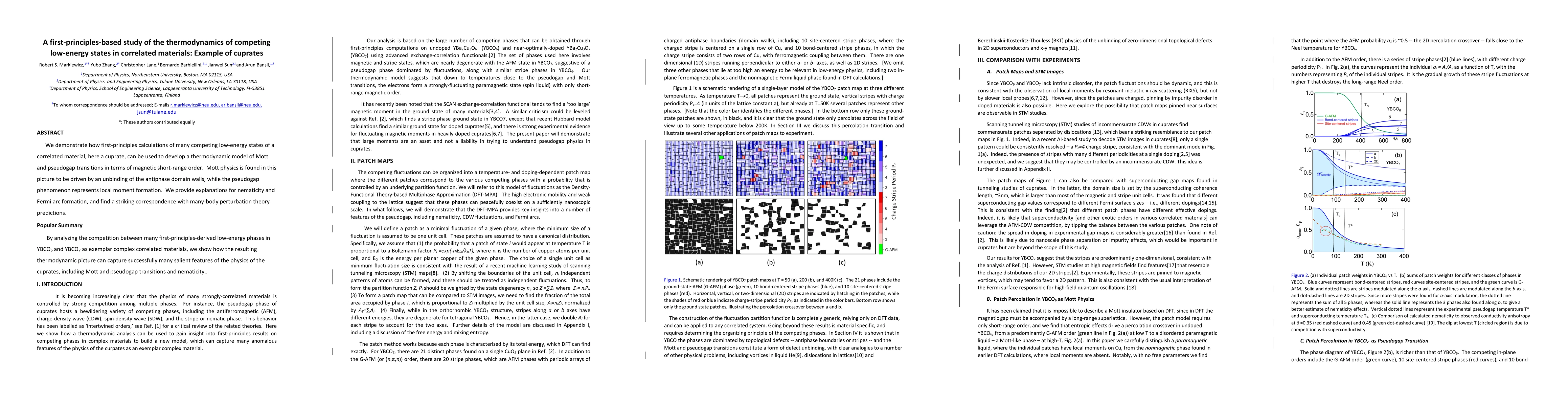 Thumbnail for A first-principles-based study of the thermodynamics of competing
  low-energy states in correlated materials: Example of cuprates