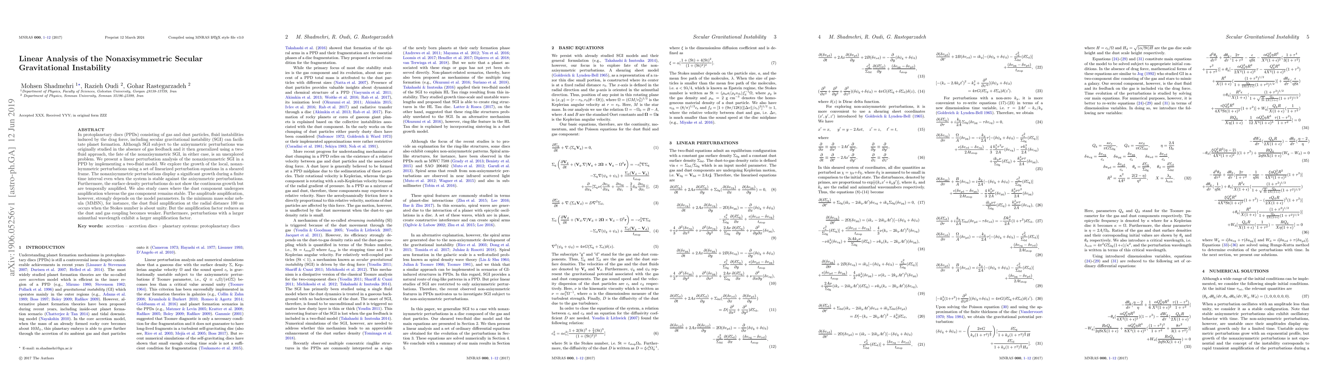 Thumbnail for Linear Analysis of the Nonaxisymmetric Secular Gravitational Instability