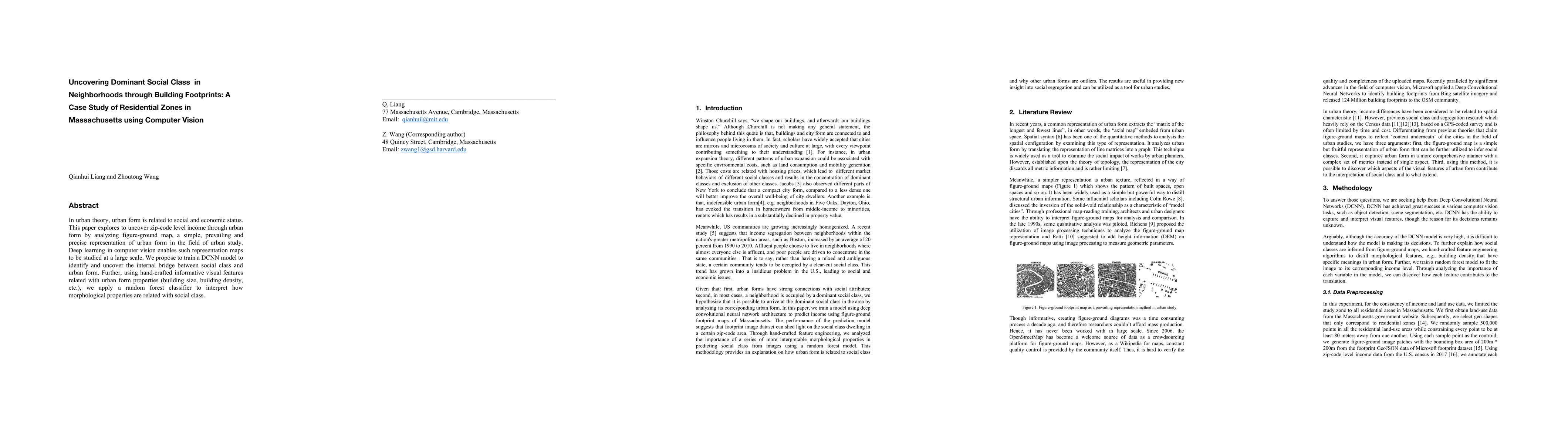 Thumbnail for Uncovering Dominant Social Class in Neighborhoods through Building
  Footprints: A Case Study of Residential Zones in Massachusetts using Computer
  Vision