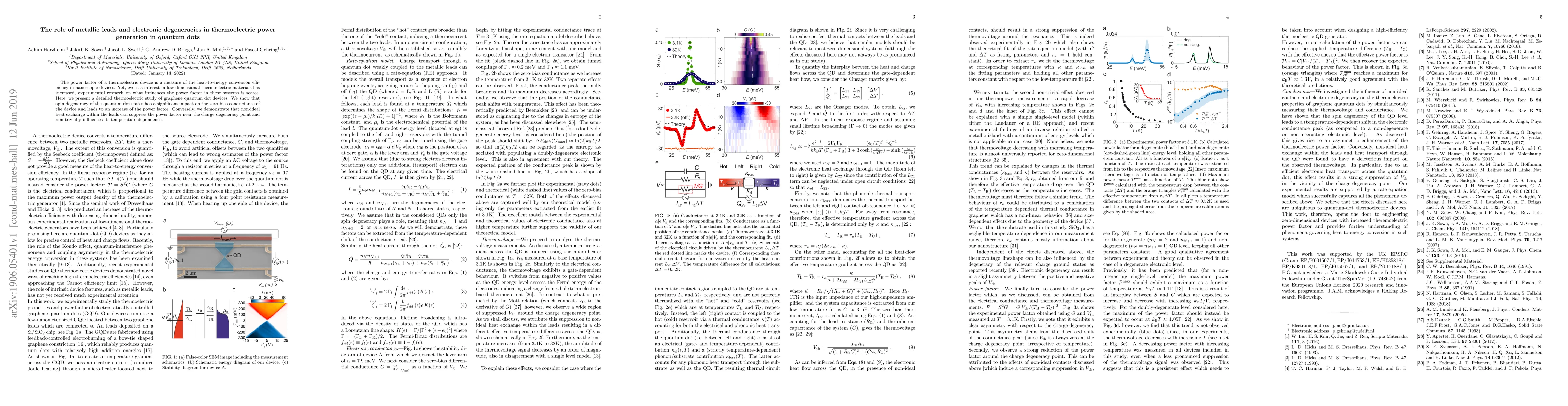 Thumbnail for The role of metallic leads and electronic degeneracies in thermoelectric
  power generation in quantum dots