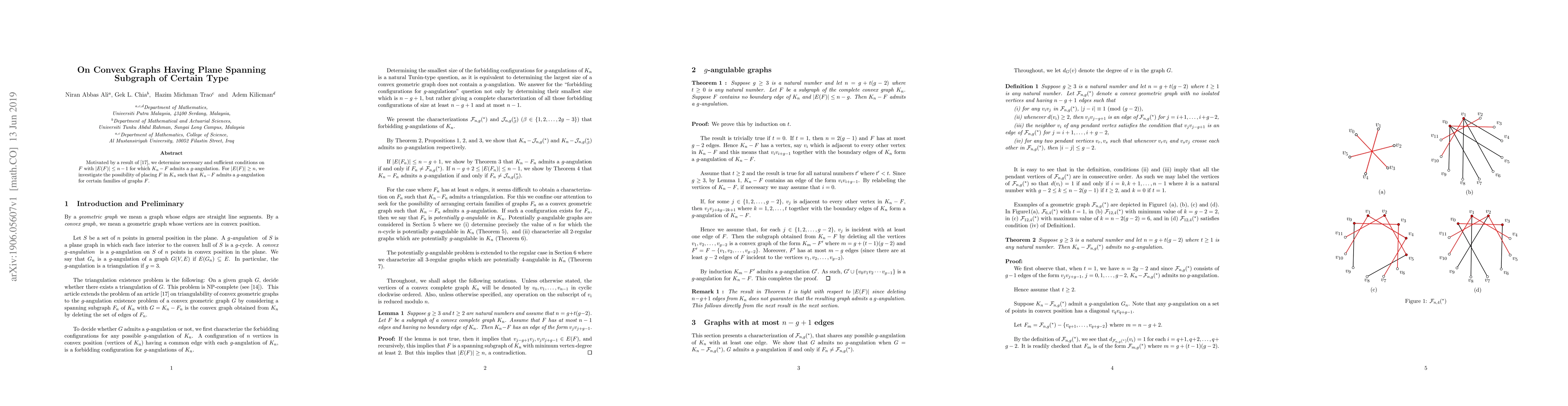 Thumbnail for On Convex Graphs Having Plane Spanning Subgraph of Certain Type