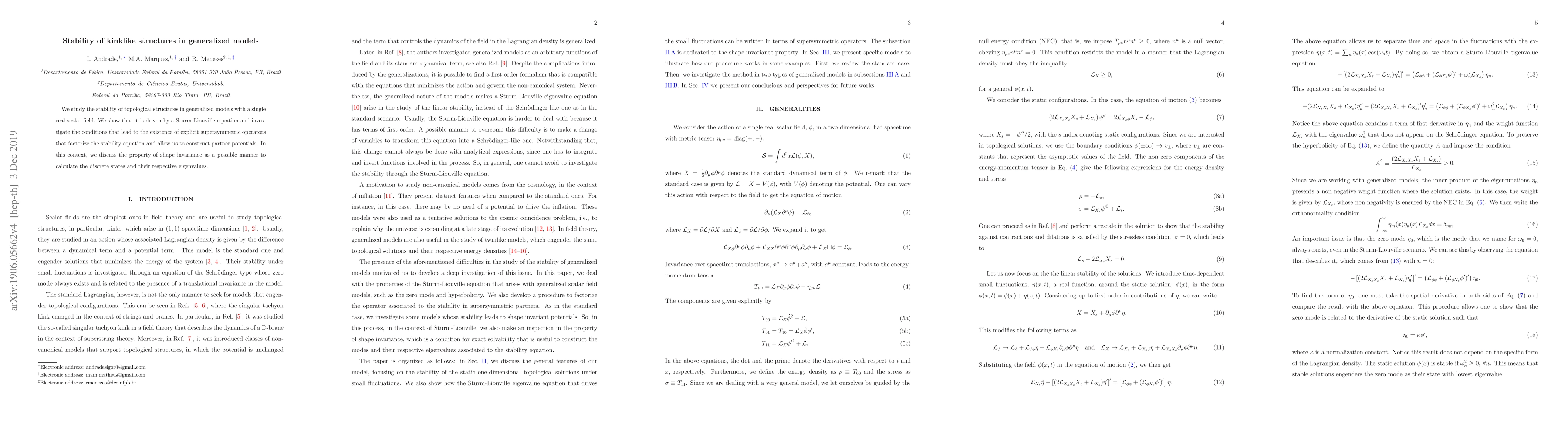Thumbnail for Stability of kinklike structures in generalized models