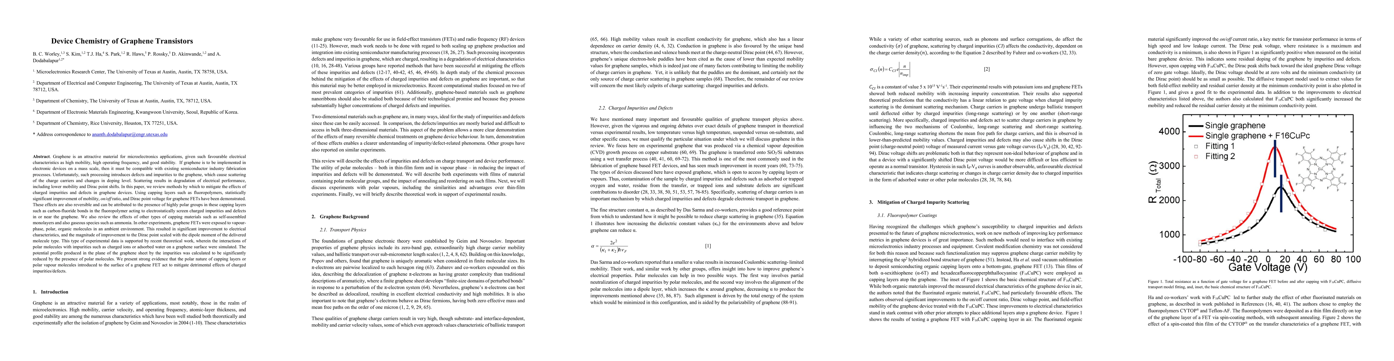 Thumbnail for Device Chemistry of Graphene Transistors
