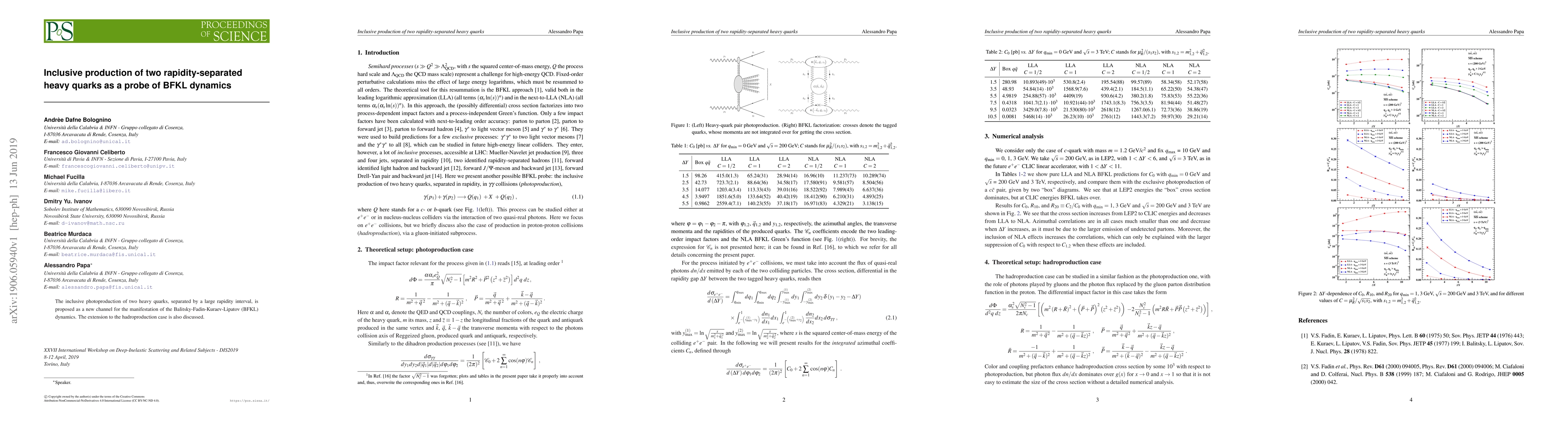 Thumbnail for Inclusive production of two rapidity-separated heavy quarks as a probe
  of BFKL dynamics