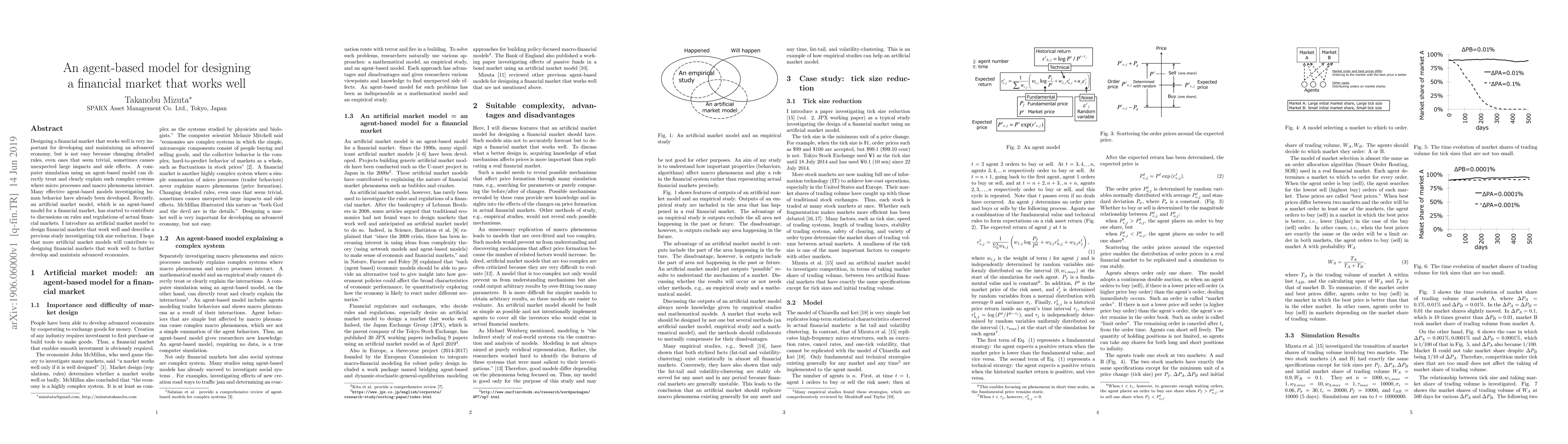 Thumbnail for An agent-based model for designing a financial market that works well