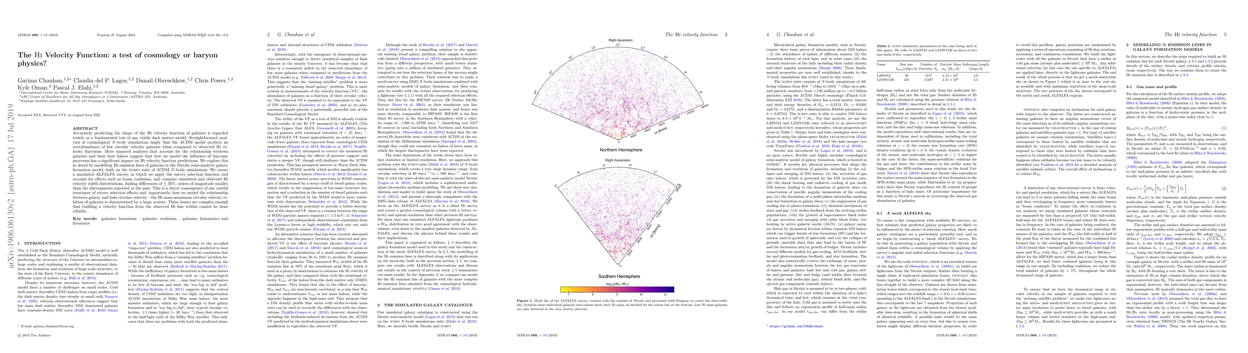 Thumbnail for The HI Velocity Function: a test of cosmology or baryon physics?