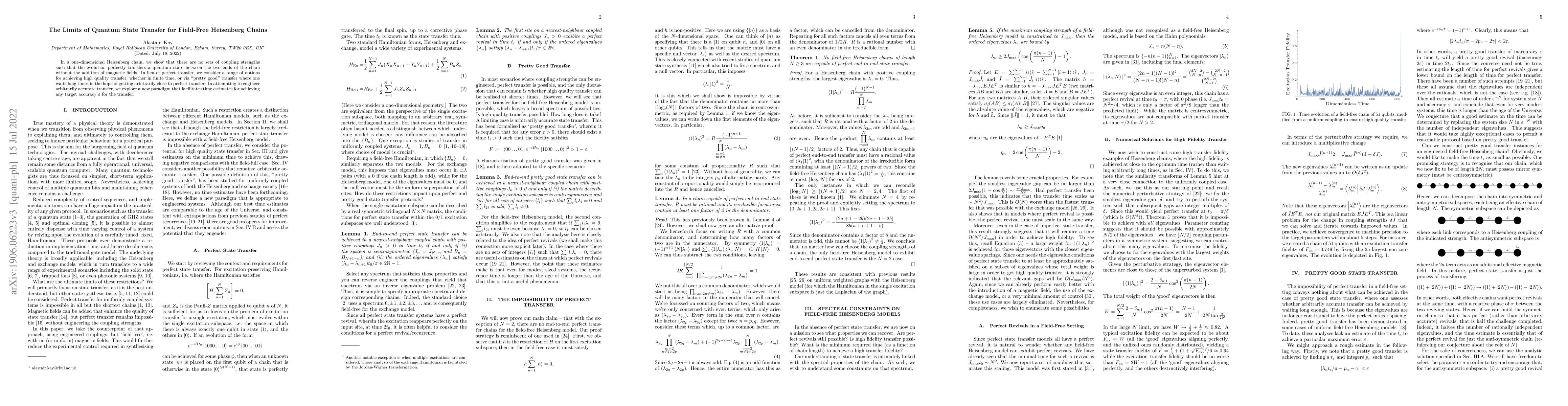 Thumbnail for The Limits of Quantum State Transfer for Field-Free Heisenberg Chains