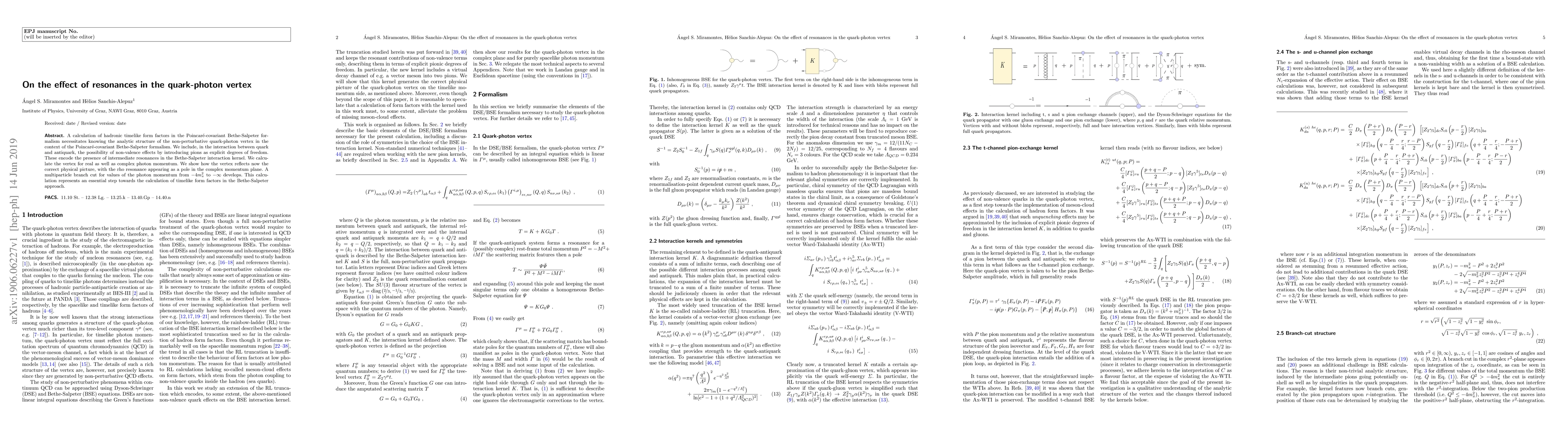 Thumbnail for On the effect of resonances in the quark-photon vertex