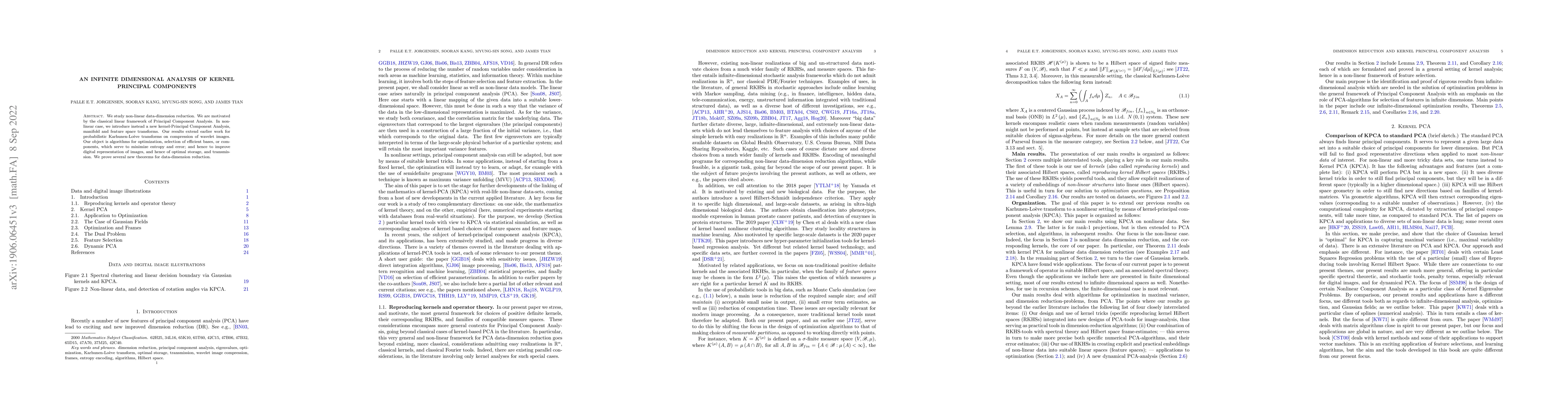 Thumbnail for An Infinite Dimensional Analysis of Kernel Principal Components