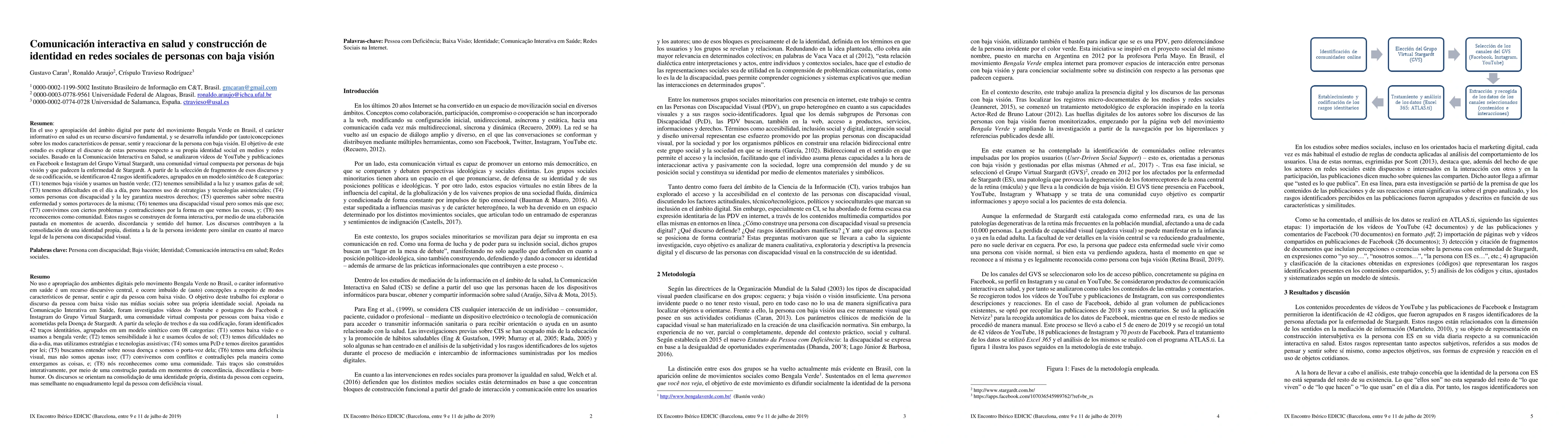 Thumbnail for Interactive health communication and the construction of the identity of
  the person with low vision in social media
