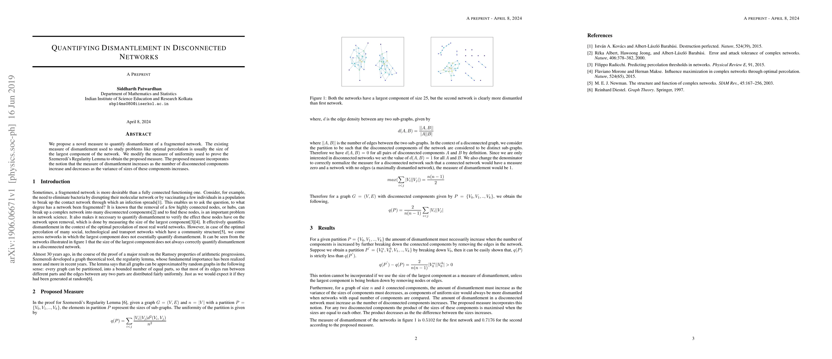 Thumbnail for Quantifying Dismantlement in Disconnected Networks