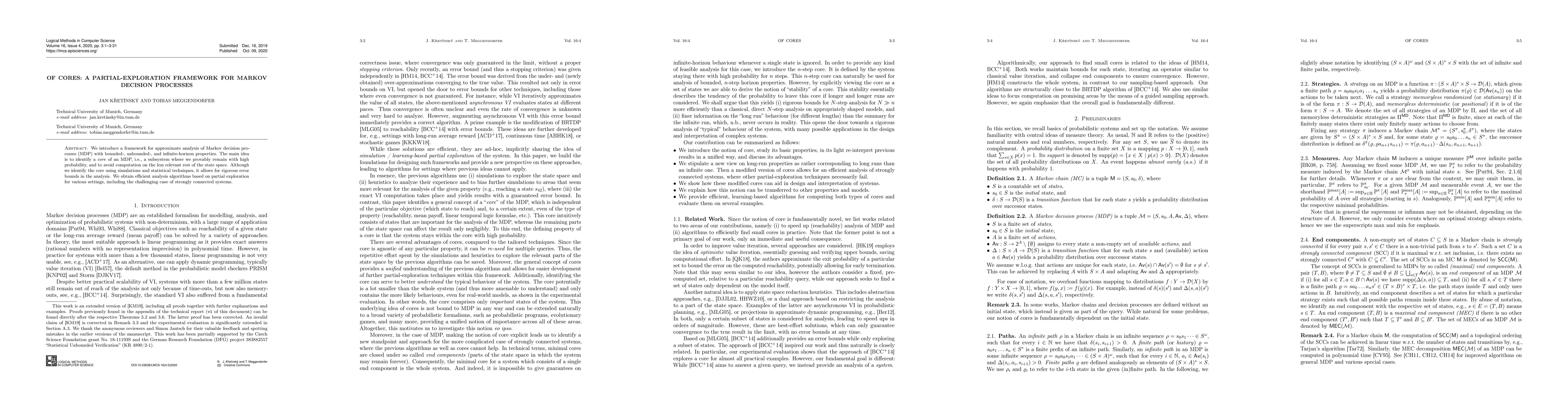 Thumbnail for Of Cores: A Partial-Exploration Framework for Markov Decision Processes