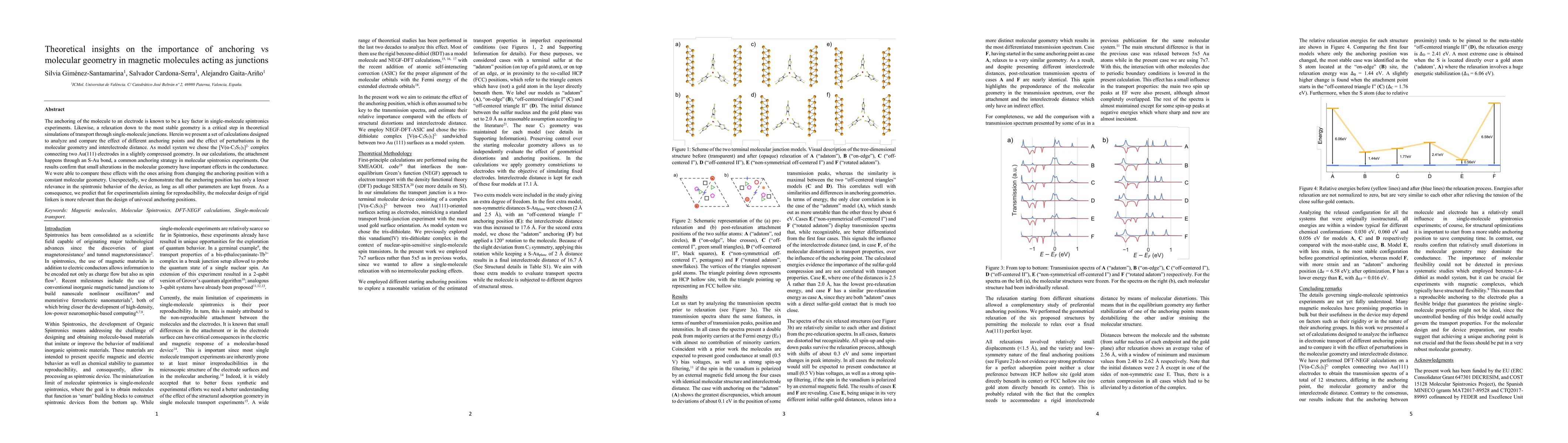 Thumbnail for Theoretical insights on the importance of anchoring vs molecular
  geometry in magnetic molecules acting as junctions