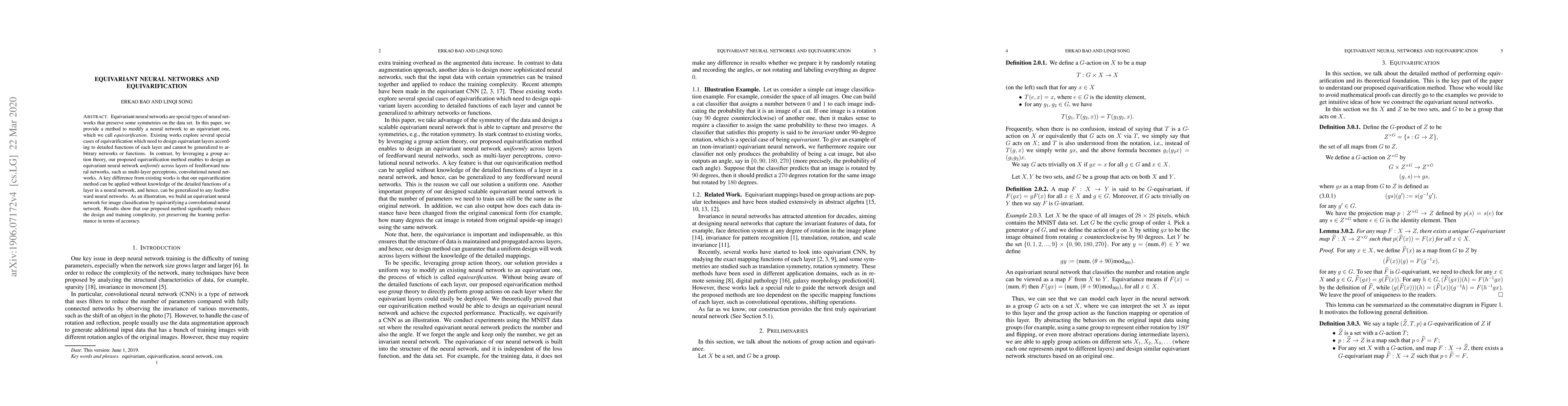 Thumbnail for Equivariant neural networks and equivarification