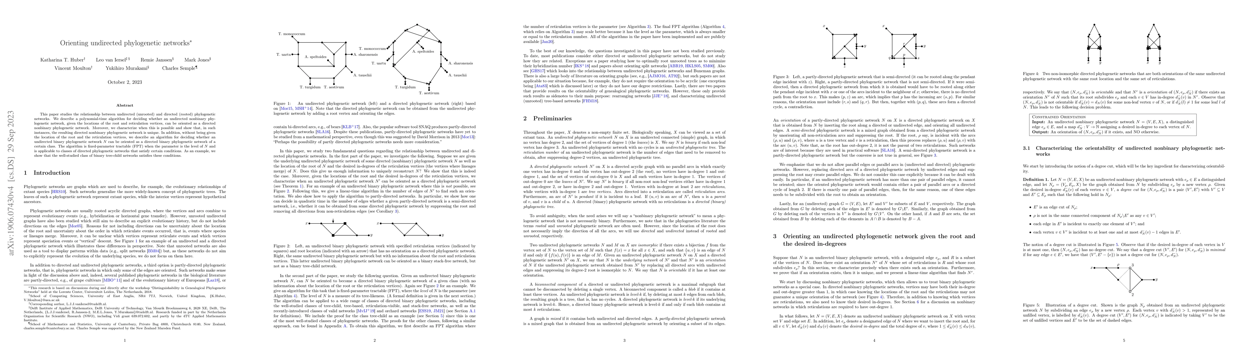 Thumbnail for Orienting undirected phylogenetic networks