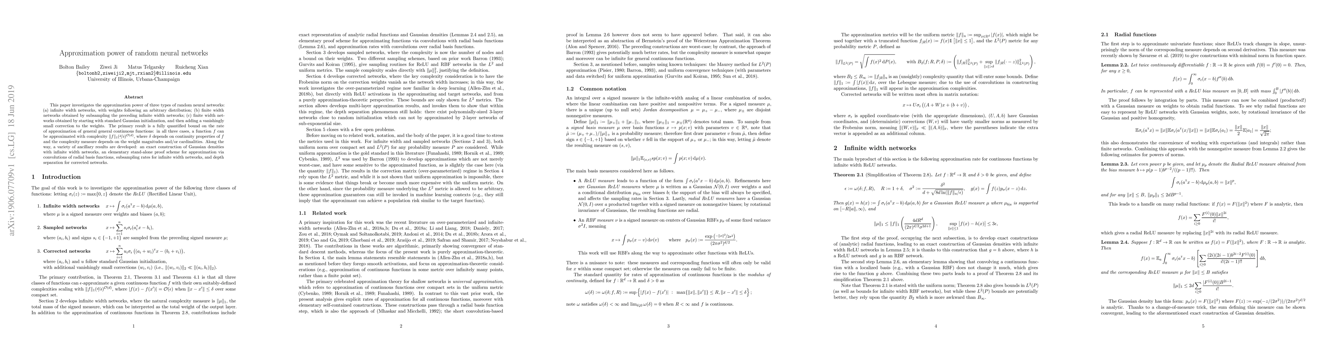 Thumbnail for Approximation power of random neural networks