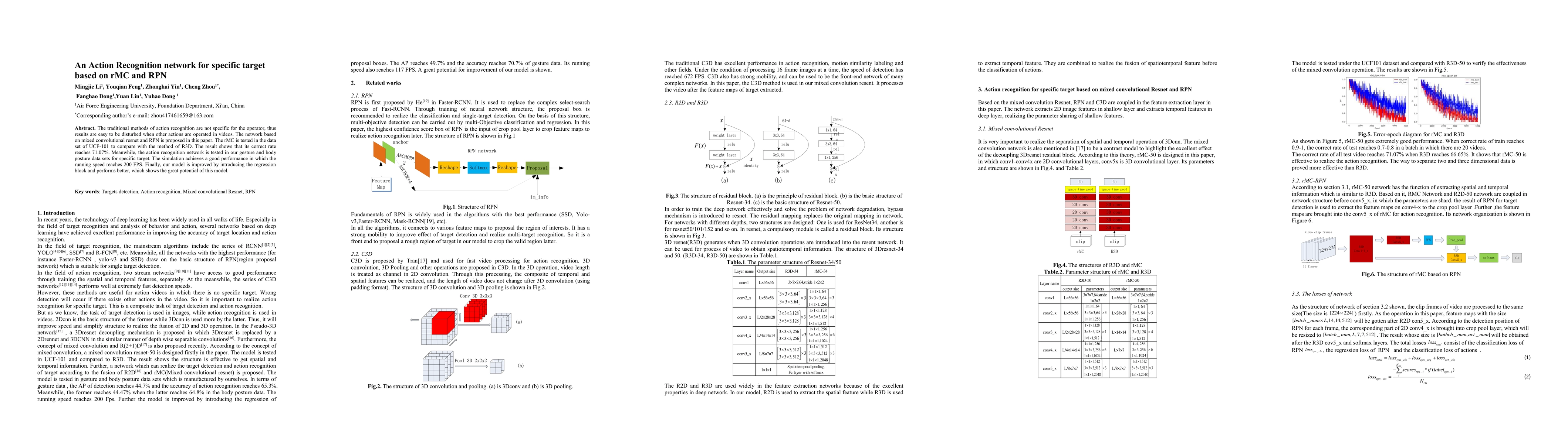 Thumbnail for An Action Recognition network for specific target based on rMC and RPN