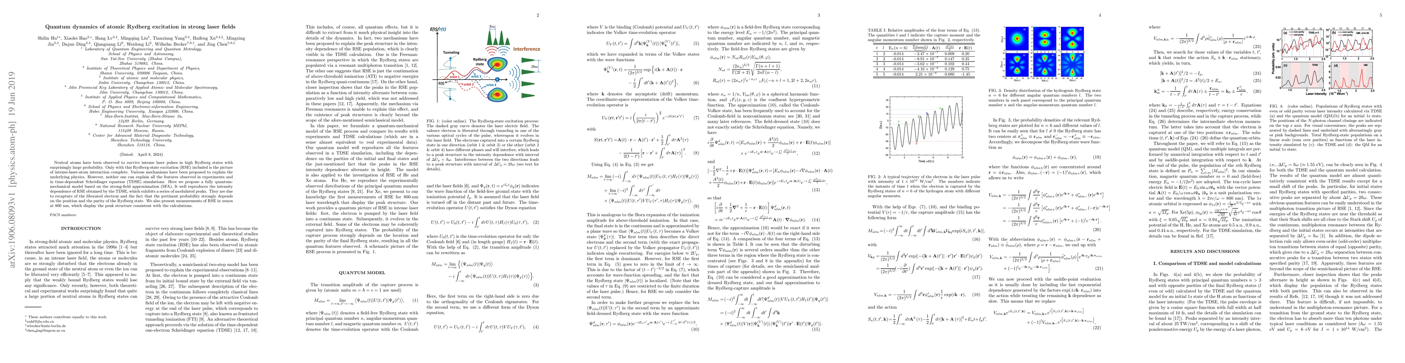 Thumbnail for Quantum dynamics of atomic Rydberg excitation in strong laser fields