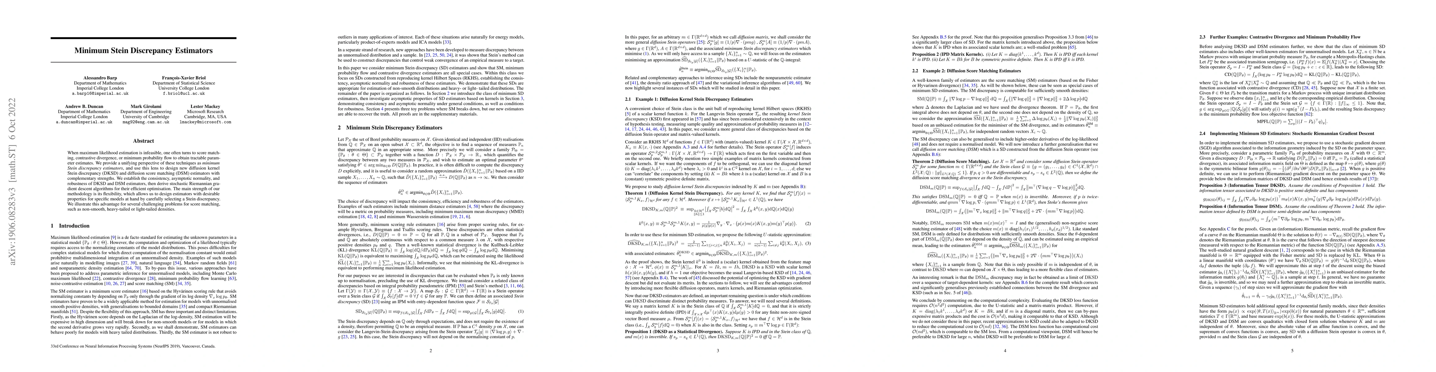 Thumbnail for Minimum Stein Discrepancy Estimators
