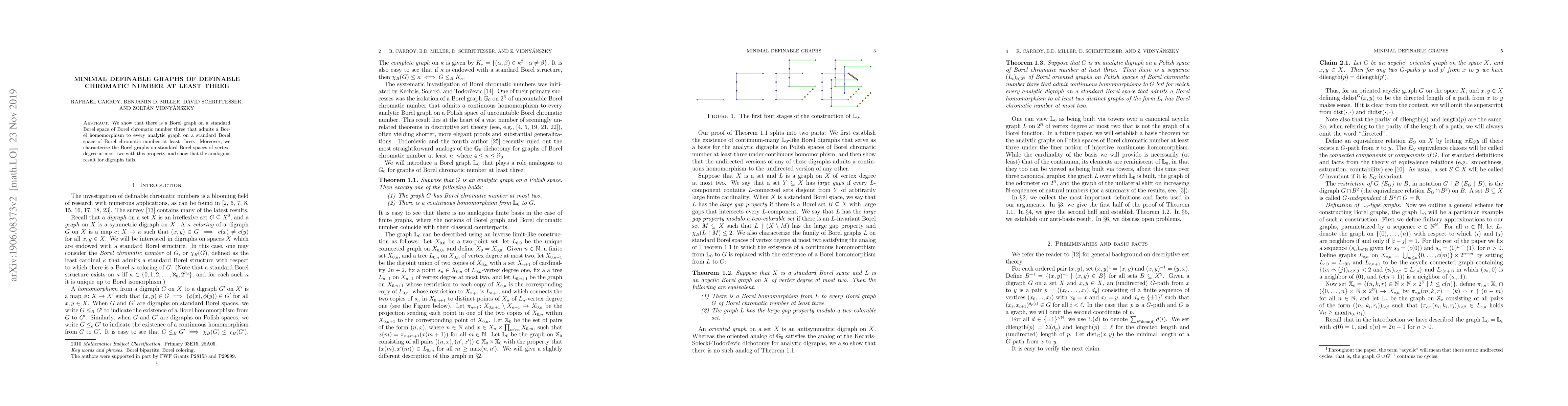 Thumbnail for Minimal definable graphs of definable chromatic number at least three