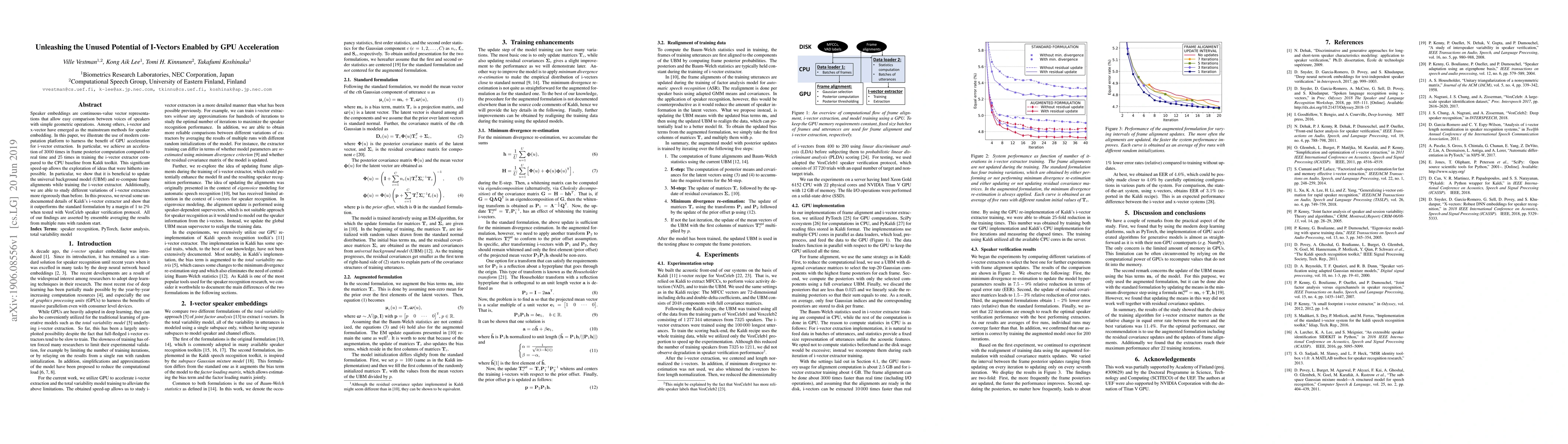 Thumbnail for Unleashing the Unused Potential of I-Vectors Enabled by GPU Acceleration
