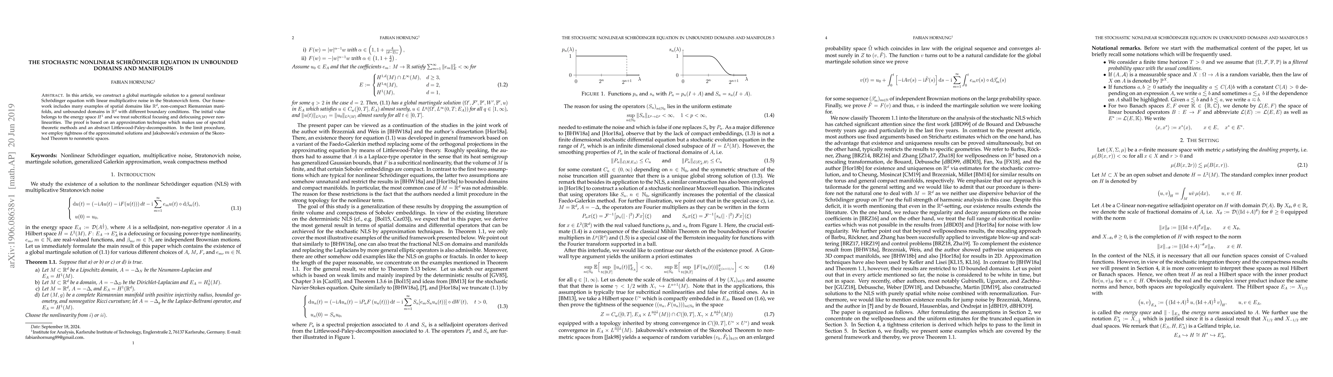 Thumbnail for The stochastic nonlinear Schr\"odinger equation in unbounded domains and
  manifolds