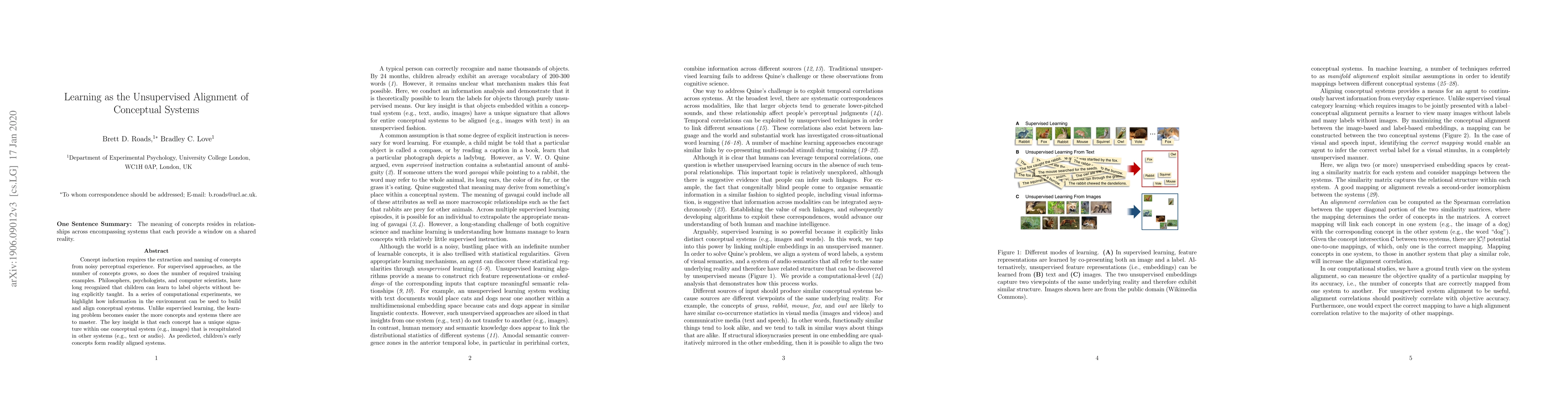 Thumbnail for Learning as the Unsupervised Alignment of Conceptual Systems