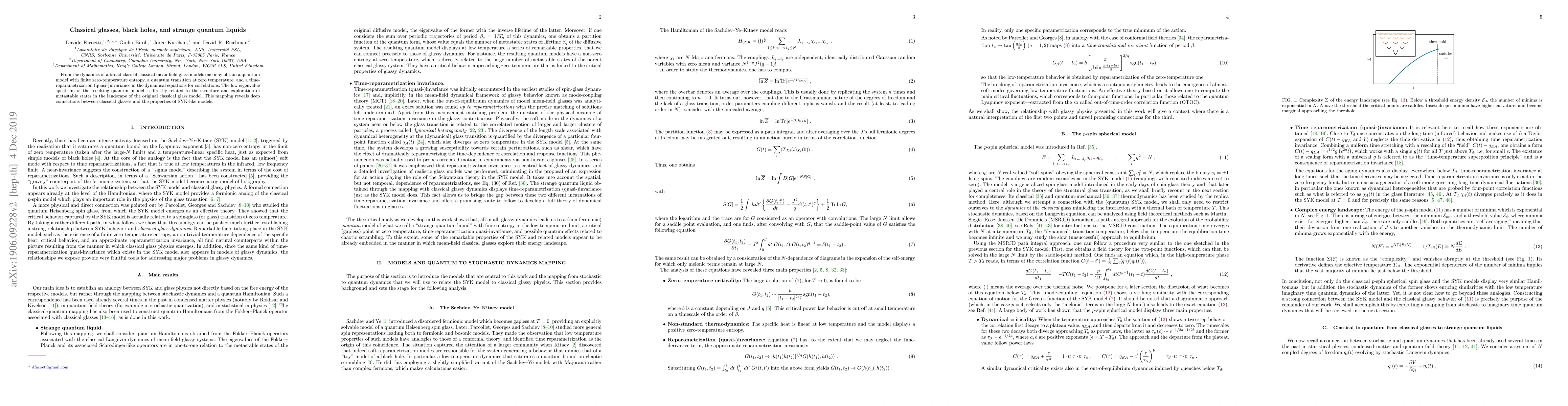 Thumbnail for Classical Glasses, Black Holes, and Strange Quantum Liquids